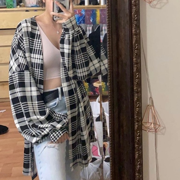 Plaid cardigan - Picture 1 of 2